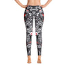 Skull Black Printed All Over Leggings