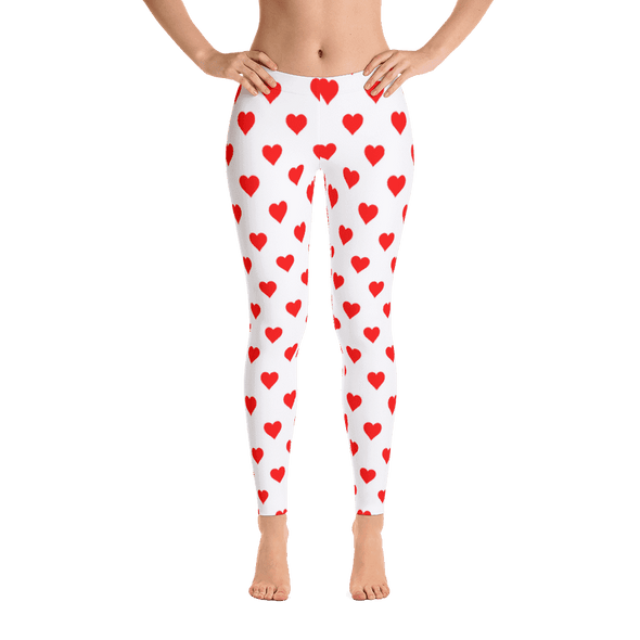Limited Edition Red Heart Over All PrintedLeggings