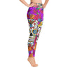 Floral Skull Print Yoga Leggings