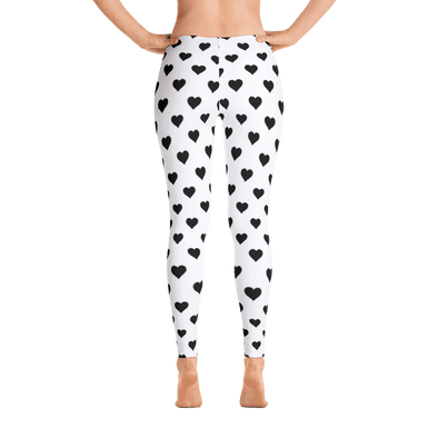 Limited Edition Black Heart Over All Printed Leggings