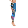 Blue Aqua Print All Over Leggings