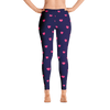 Limited Edition Blue Pink Printed Heart Leggings