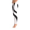 Black Heart White Over All  Printed Leggings
