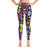 Multi Color Skull Print Yoga Leggings