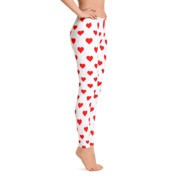 Limited Edition Red Heart Over All PrintedLeggings