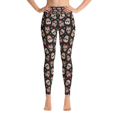 Skull Printed Over All Yoga Leggings