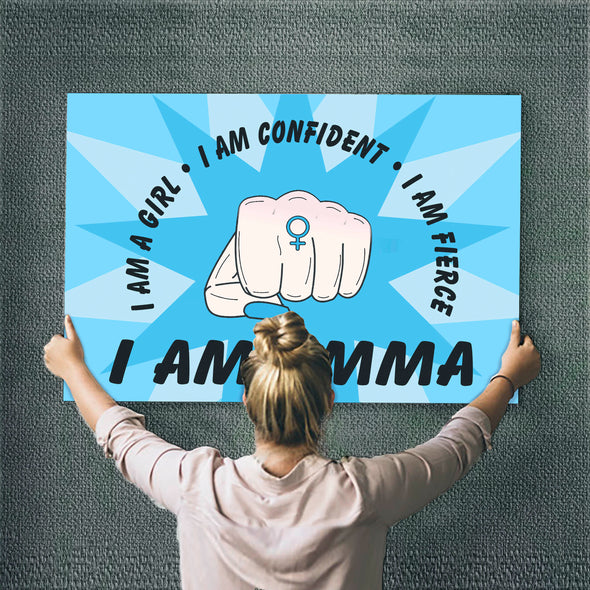 I Am Confident Girl Custom Wall Art