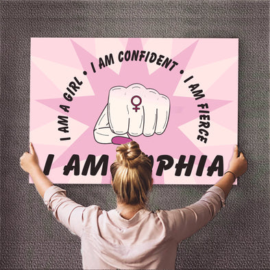 I Am Confident Girl Custom Wall Art