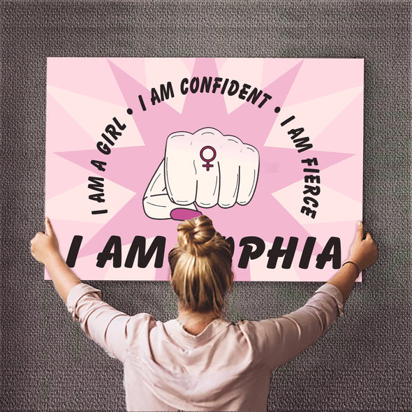 I Am Confident Girl Custom Wall Art