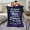 Love You More Couple Personalized Blanket