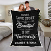 Every Love Story Personalized Couple Fleece Blanket