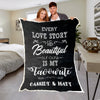 Every Love Story Personalized Couple Fleece Blanket