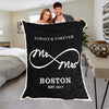 Mr & Mrs. Personalized Blanket With Name And Wedding Year