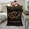 Two Hearts One Love Personalized Blanket For Couples In Love