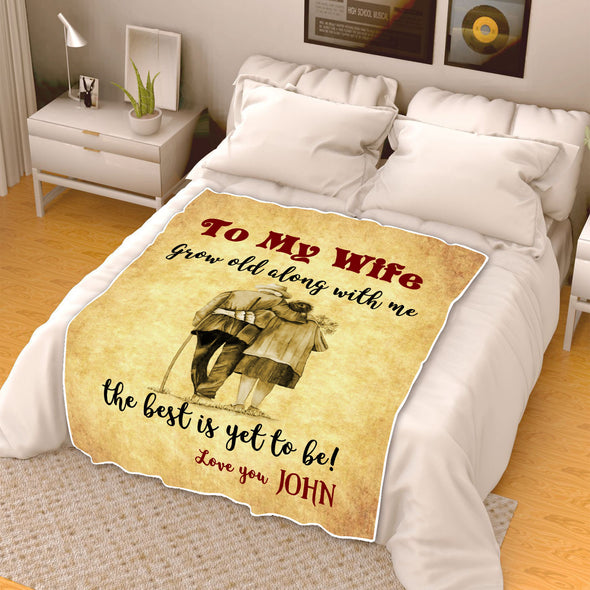 To My Wife Personalized Blanket