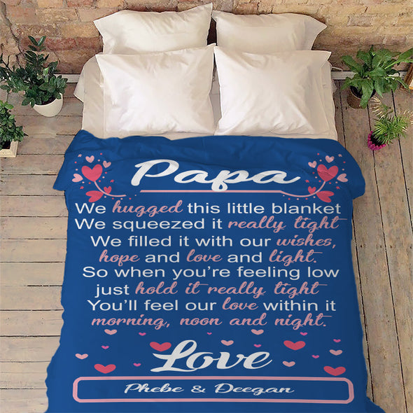 Custom Made Blanket ™ For Grandma/Nana/Papa Love From Grand Kids/Kids