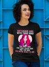 Limited Edition **September Girl With Three Sides Front Print** Shirts & Hoodies