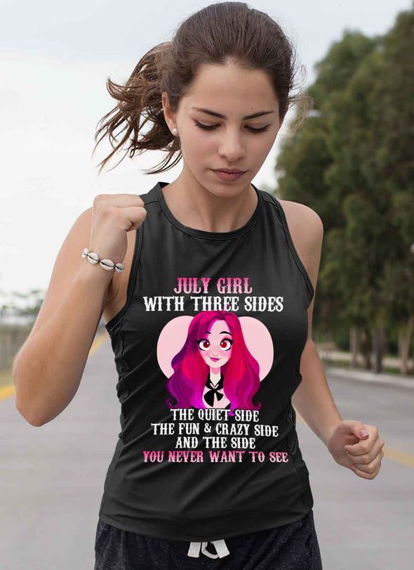 Limited Edition **July Girl With Three Sides Front Print** Shirts & Hoodies