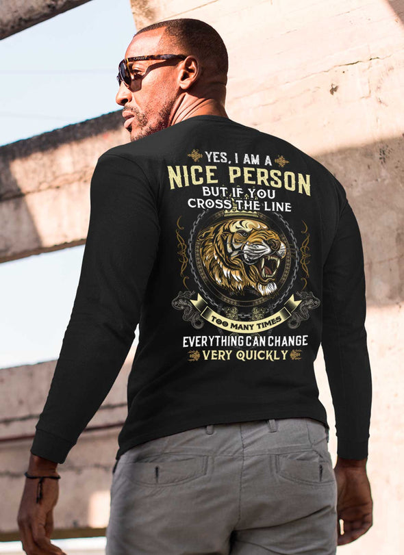 Newly Arrived **I Am A Nice Person** Men's Back Print Shirts & Hoodies