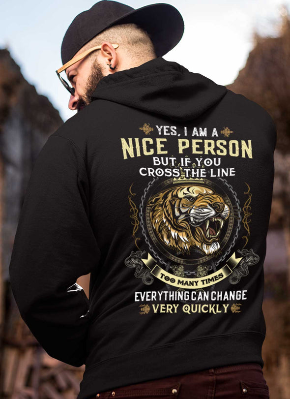 Newly Arrived **I Am A Nice Person** Men's Back Print Shirts & Hoodies