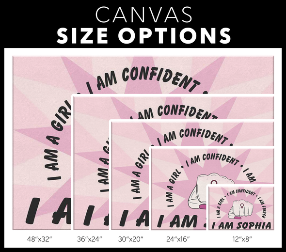 I Am Confident Girl Custom Wall Art