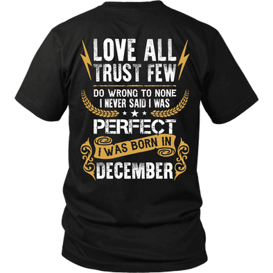 Limited Edition ***Love All Trust Few December Back Print*** Shirts & Hoodies