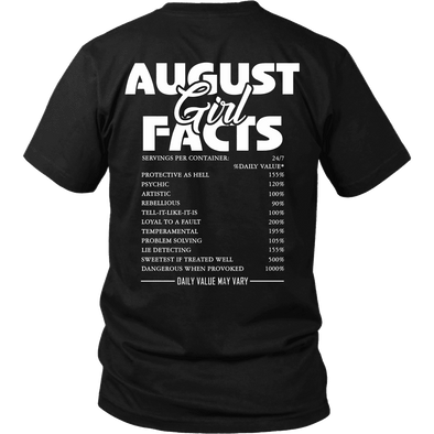 Limited Edition **August Girl Facts** Shirts & Hoodies