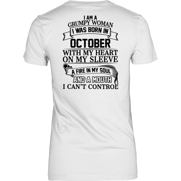 Limited Edition October Grumpy Women Black Back Print