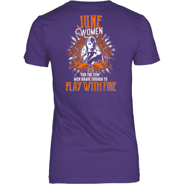 Limited Edition June Women Play With Fire Back Print Shirt