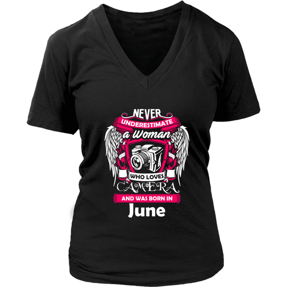 June Women Who Loves Camera Shirts, Hoodie & Tank