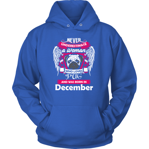 December Women Who Loves Pug Shirt