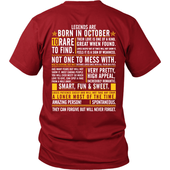 Legends Are Born In October ***Limited Edition Shirt***