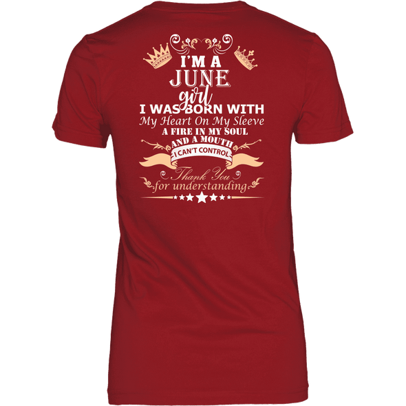June Born Girl Back Printed ***Limited Edition*** Shirts