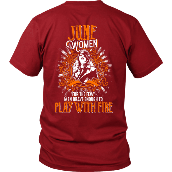 Limited Edition June Women Play With Fire Back Print Shirt