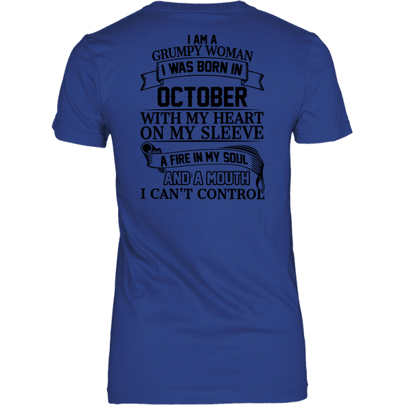 Limited Edition October Grumpy Women Black Back Print