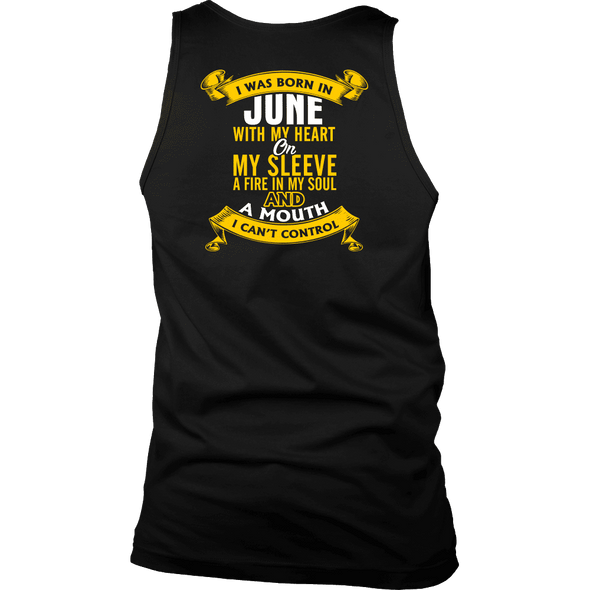 * Limited Edition Born In June With My Heart Back Print Shirt*
