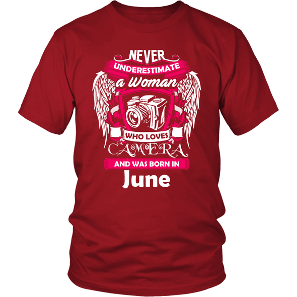 June Women Who Loves Camera Shirts, Hoodie & Tank