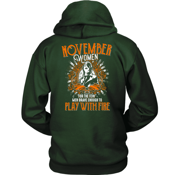 Limited Edition November Women Play With Fire Back Print Shirt