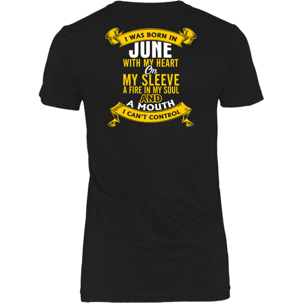 * Limited Edition Born In June With My Heart Back Print Shirt*
