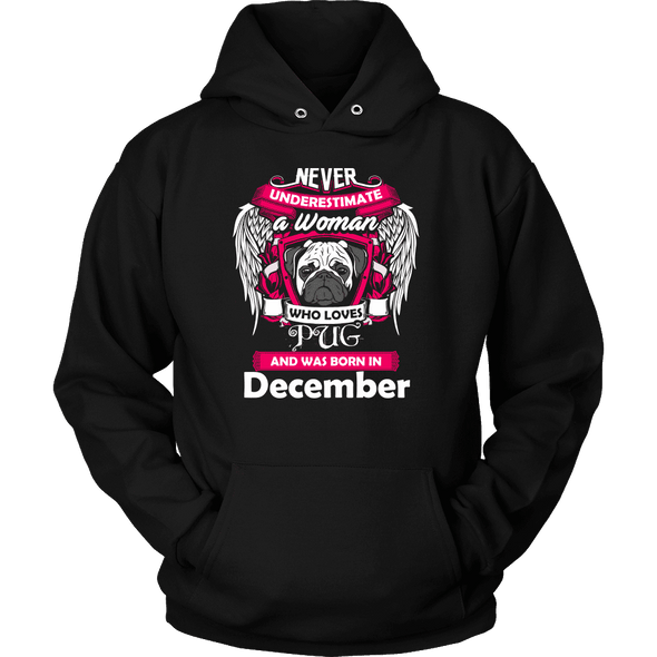 December Women Who Loves Pug Shirt