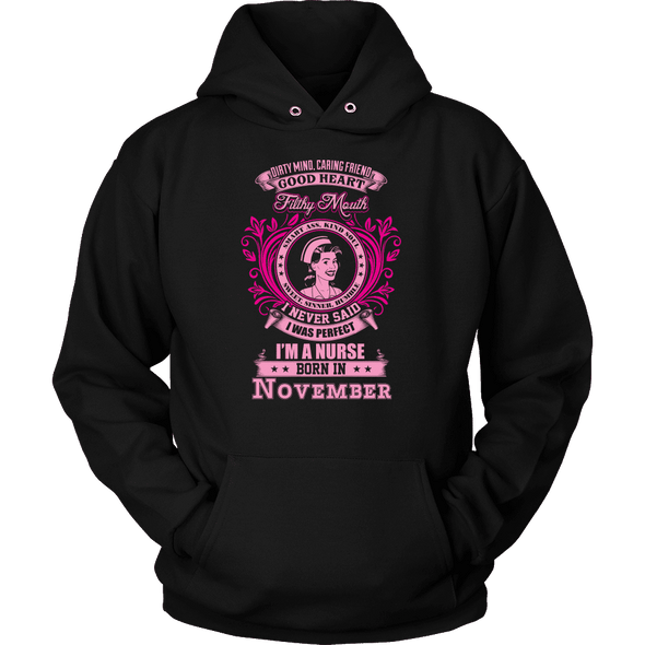 November Born Good Heart Nurse Shirt, Hoodie & Tank