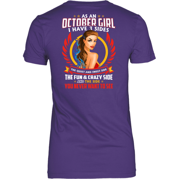 Limited Edition **October Girl 3 - Sided** Shirts & Hoodies