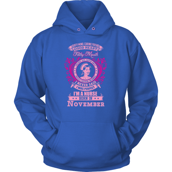 November Born Good Heart Nurse Shirt, Hoodie & Tank