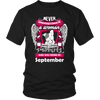 September Women Who Loves Pitbull Shirt, Hoodie & Tank