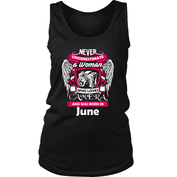 June Women Who Loves Camera Shirts, Hoodie & Tank