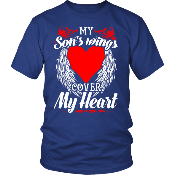 My Sons Wings Cover My Heart Shirts, Hoodie & Tank