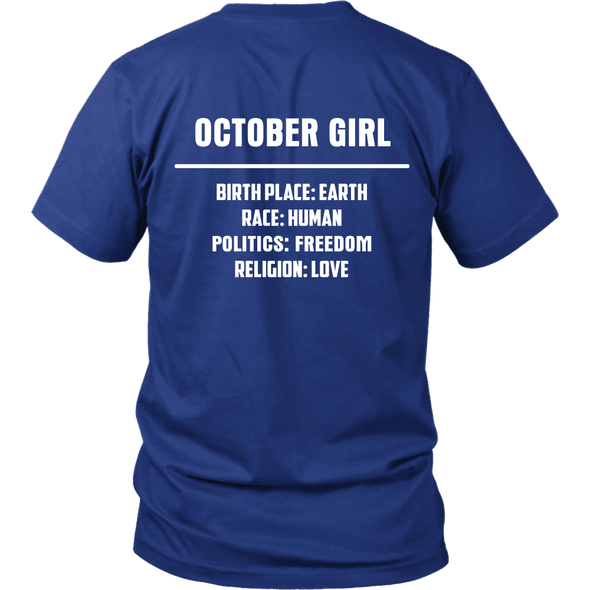 Limited Edition **October Girl Birth Place** Shirts & Hoodies
