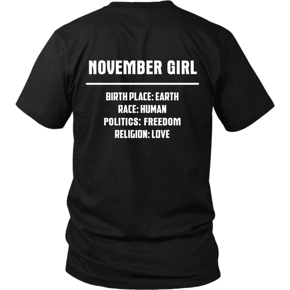 Limited Edition **November Girl Birth Place** Shirts & Hoodies