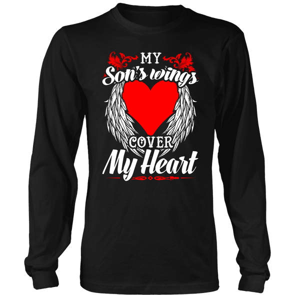 My Sons Wings Cover My Heart Shirts, Hoodie & Tank
