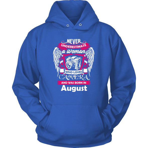 August Women Who Loves Camera Shirt, Hoodie & Tank